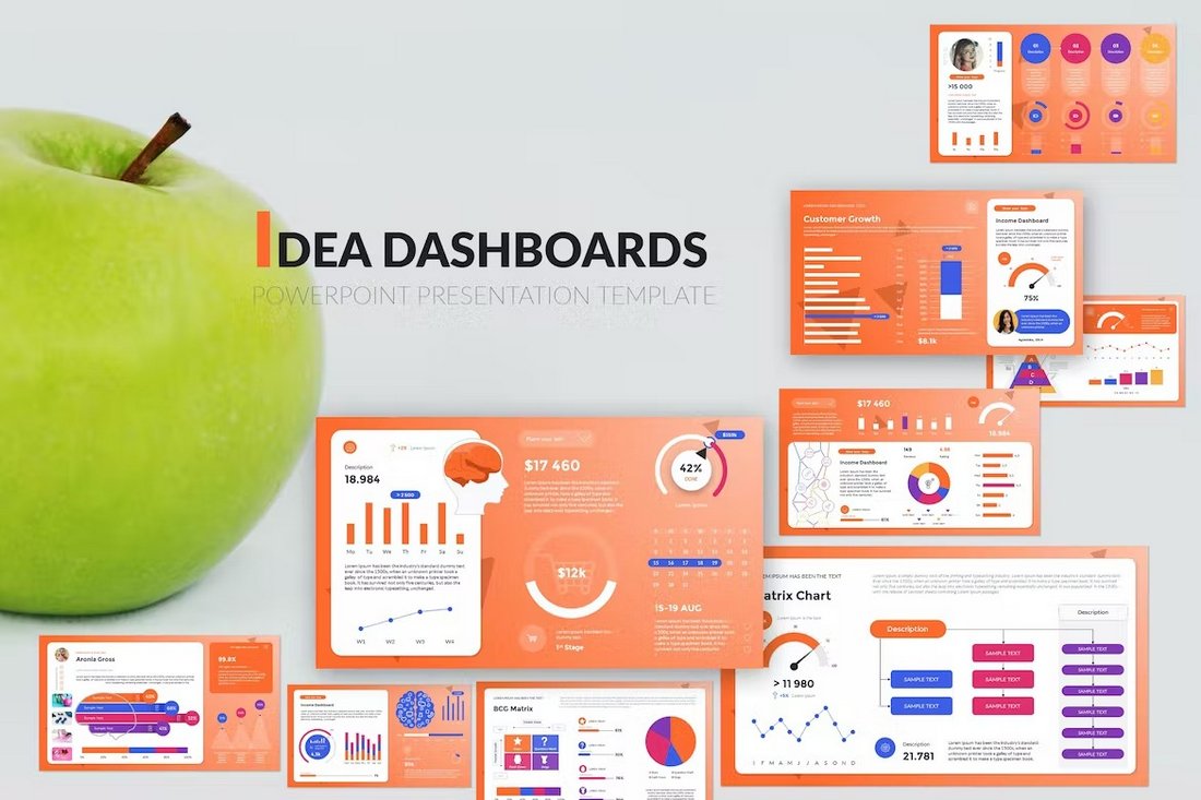 Idea Dashboards PowerPoint Presentation Template