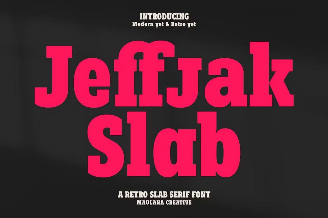 Jeffjak - Retro Slab Serif Font