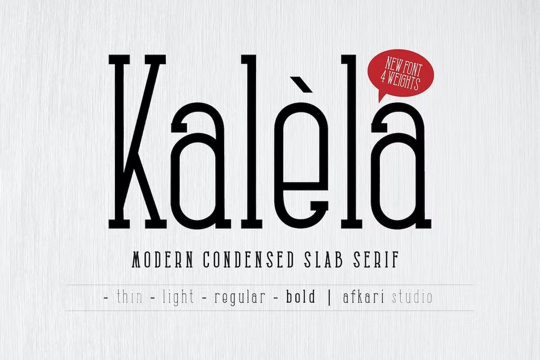 Kalela - Condensed Slab Serif Font