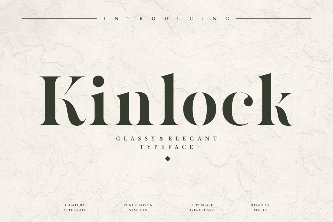 Kinlock - Free Elegant Stencil Serif Font