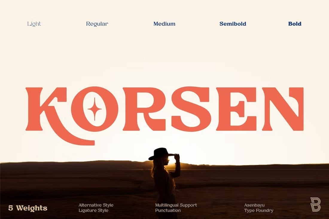 Korsen - Modern Slab Serif Font
