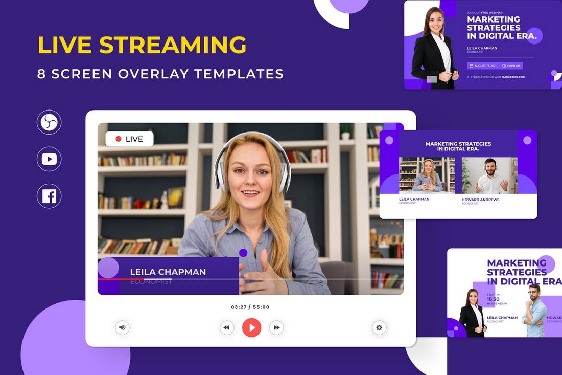 Live Streaming Overlay Templates