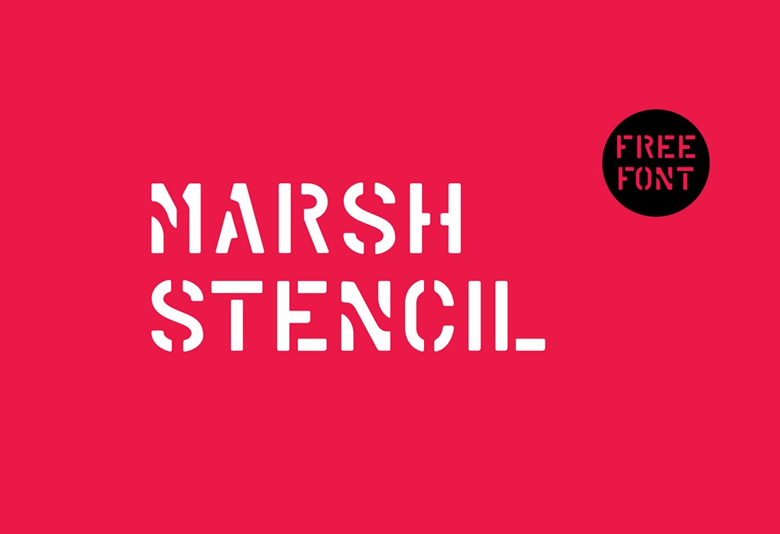 Marsh - Free Stencil Font