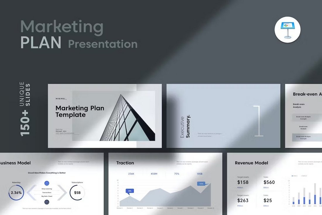 Minimal Marketing Plan Presentation Template