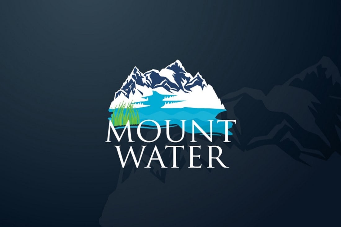 Mount Water - Free Nature Logo Template