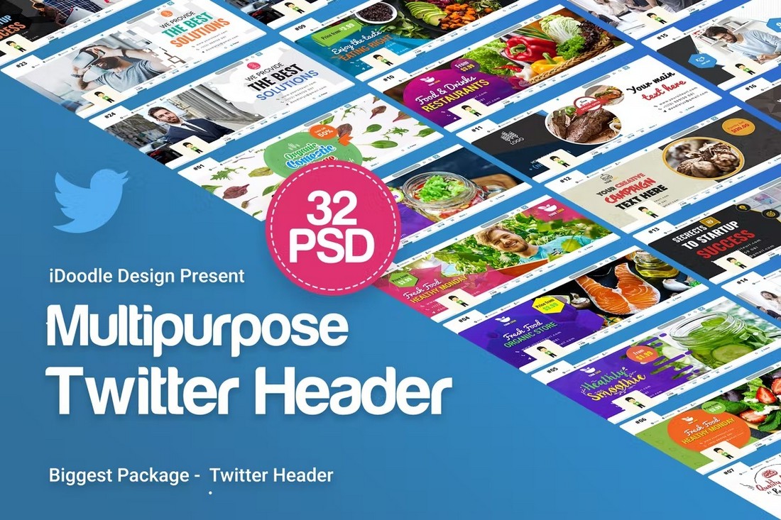 Multipurpose Twitter Header Templates Pack