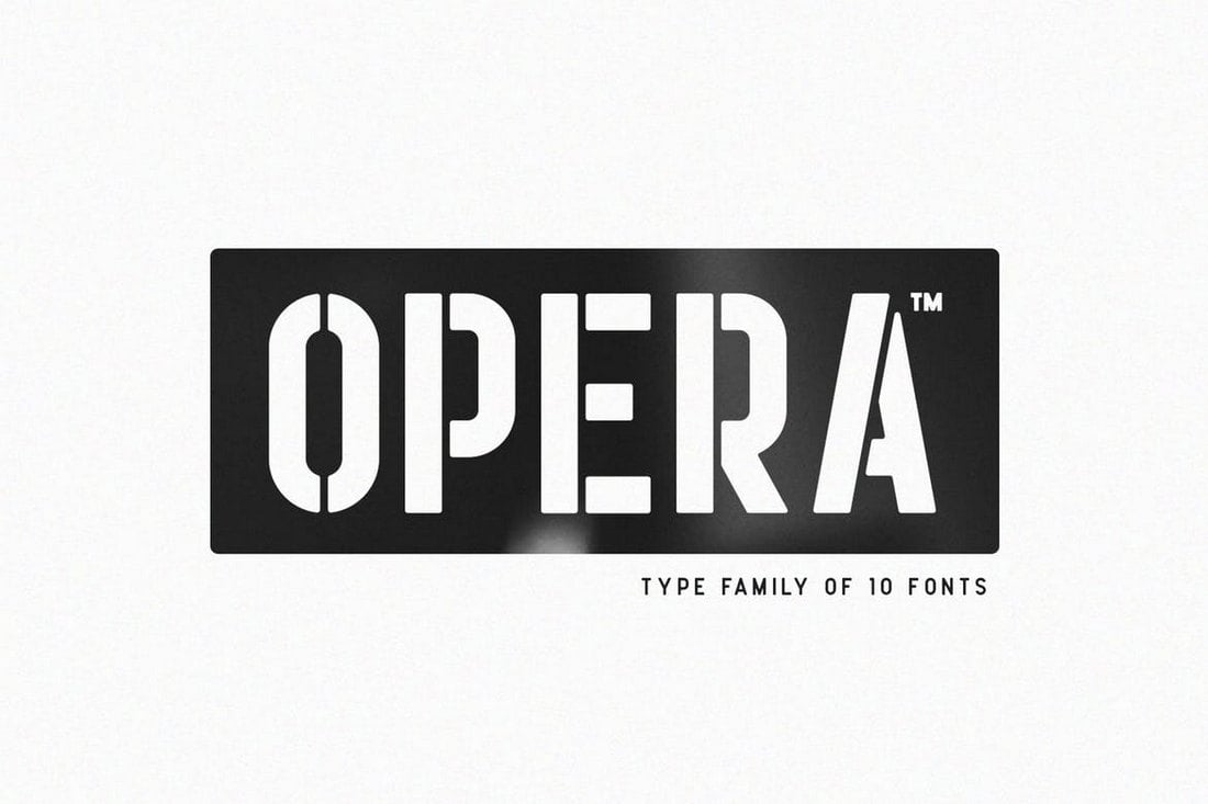 Opera - Stencil Font