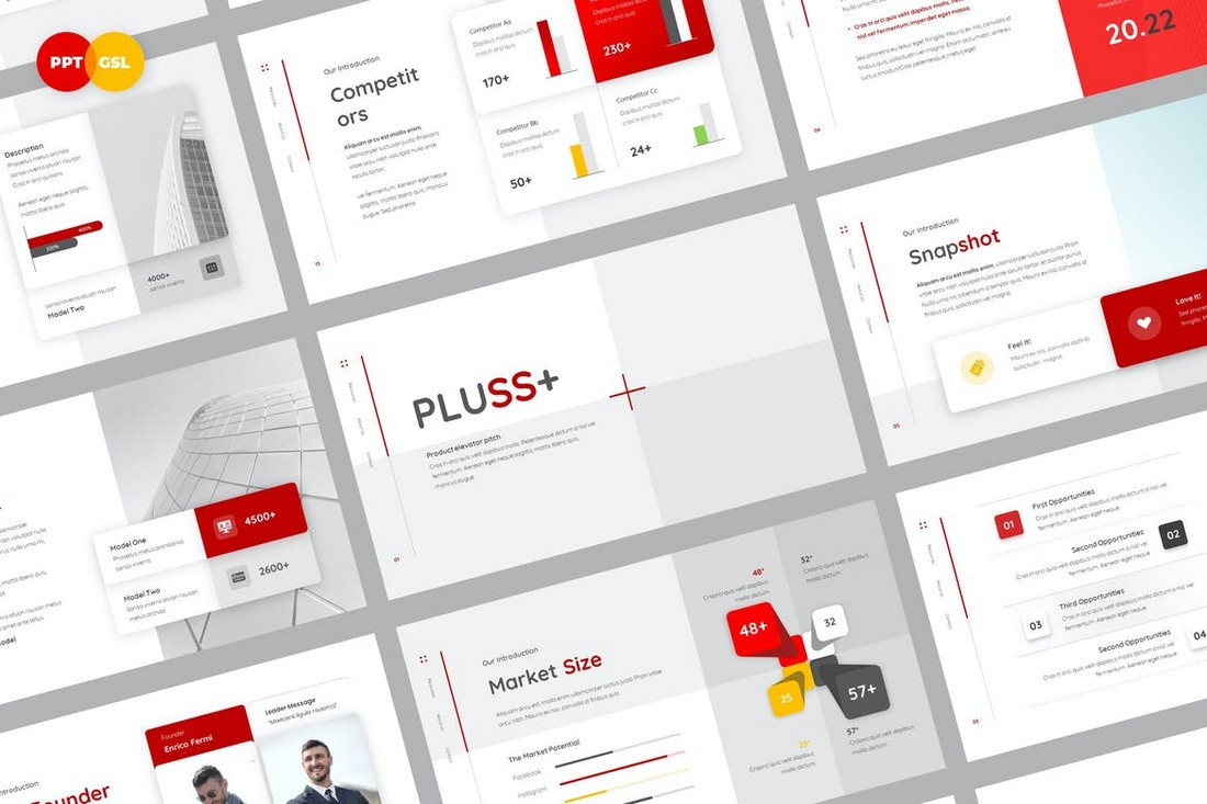 PLUSS - Elevator Pitch PowerPoint Template