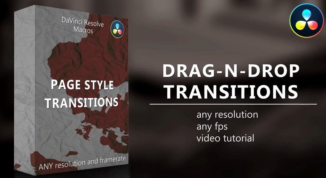 Page Turning Transitions for DaVinci Resolve
