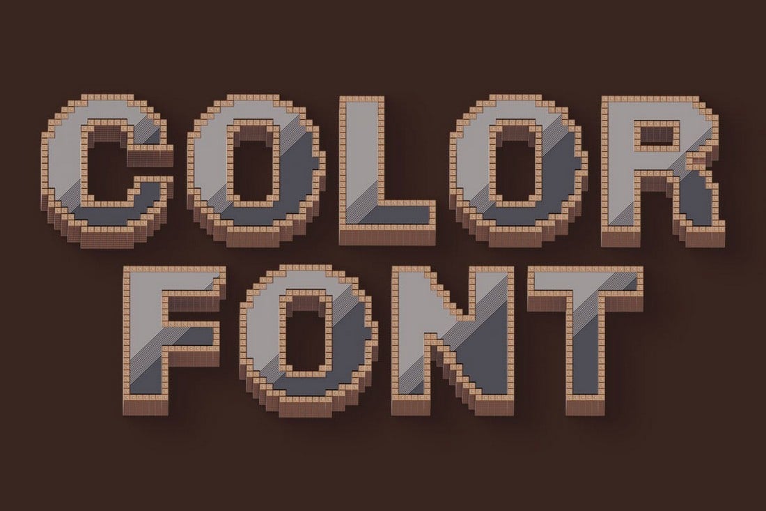 Pixel 1 - Pixel Art SVG Color Font