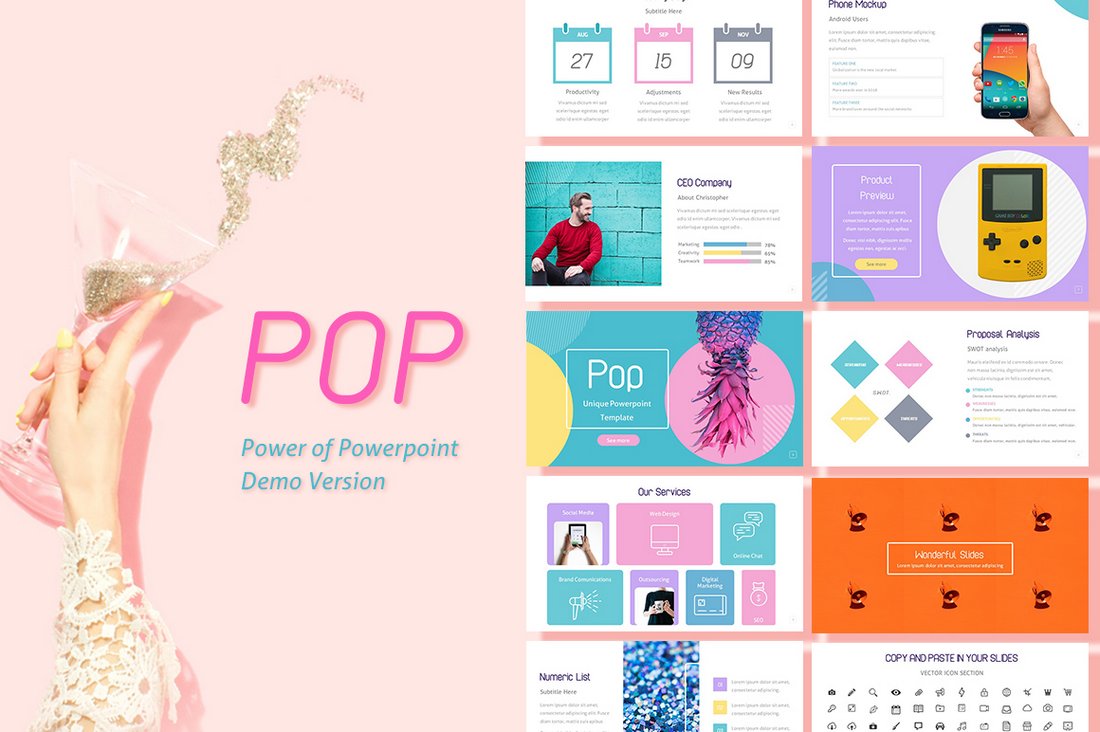 Pop - Free Colorful PowerPoint Template