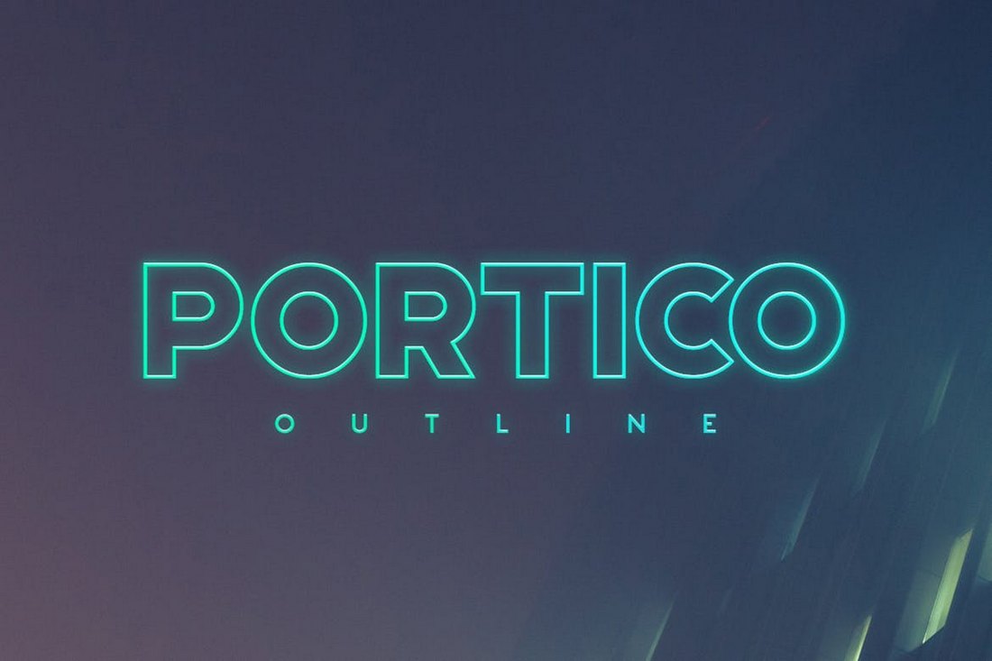 Portico Outline - Poster Font
