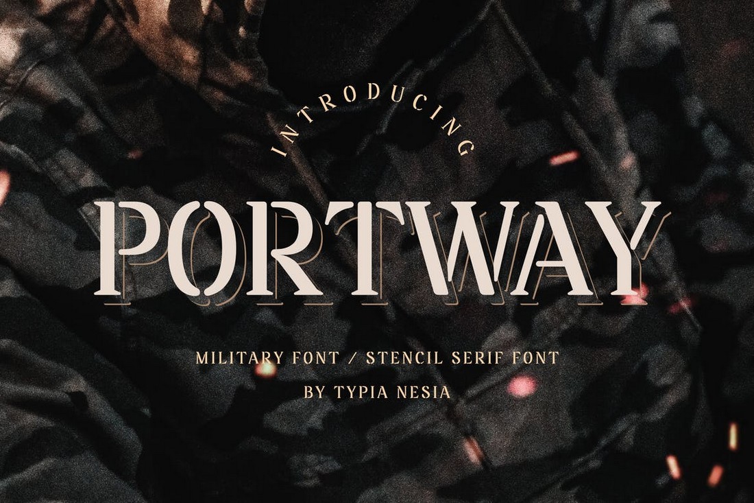 Portway - Military Stencil Poster Font