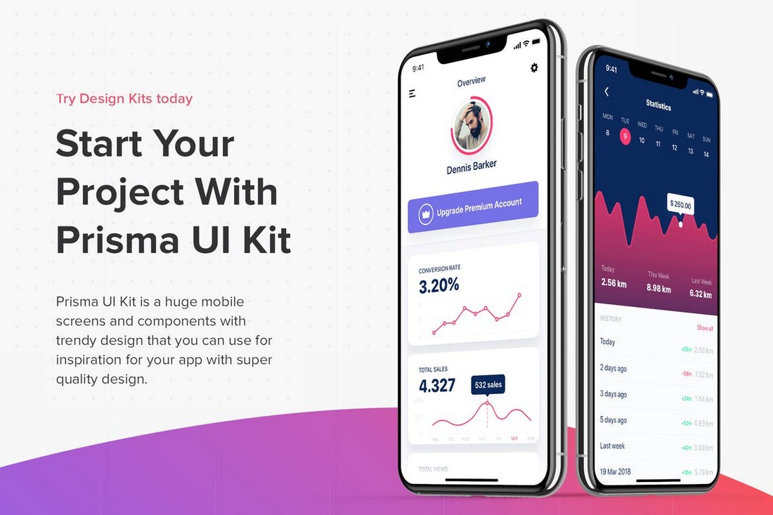 Prisma UI Kit - Adobe XD Mobile Screens