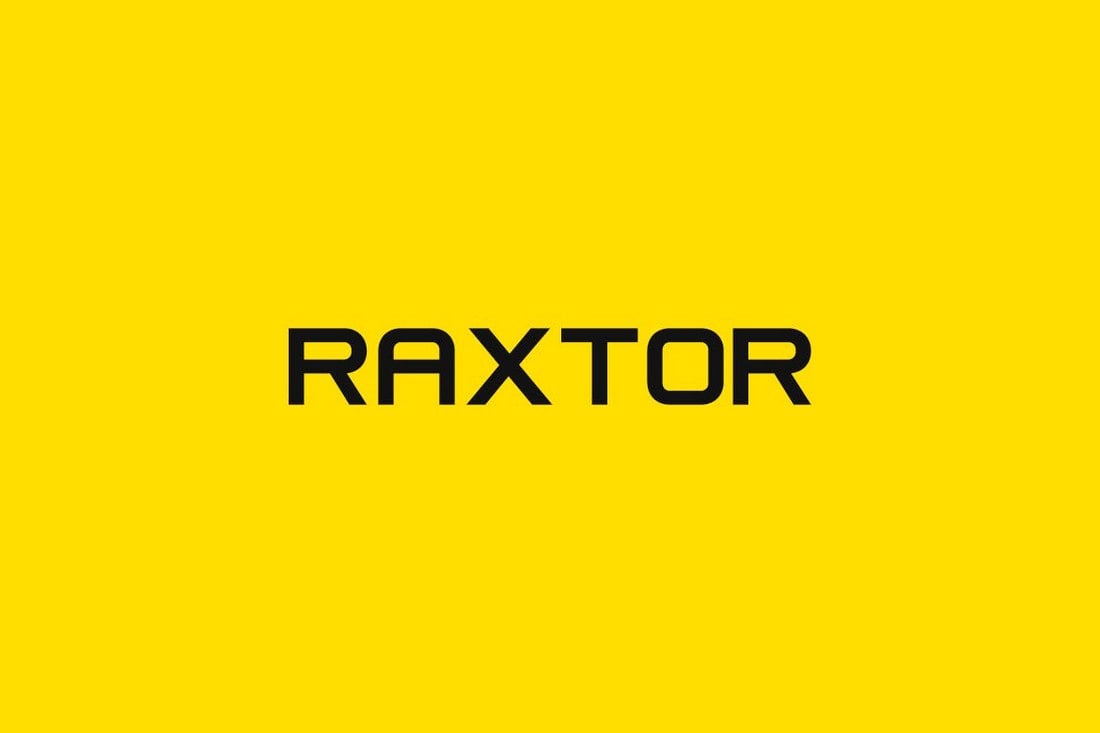 RAXTOR - Modern Corporate Font