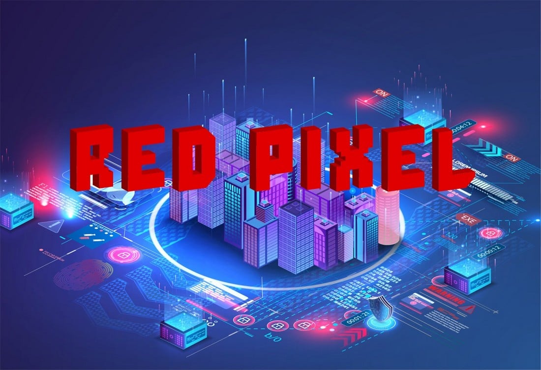 RedPixel - Free 3D Pixel Art Font