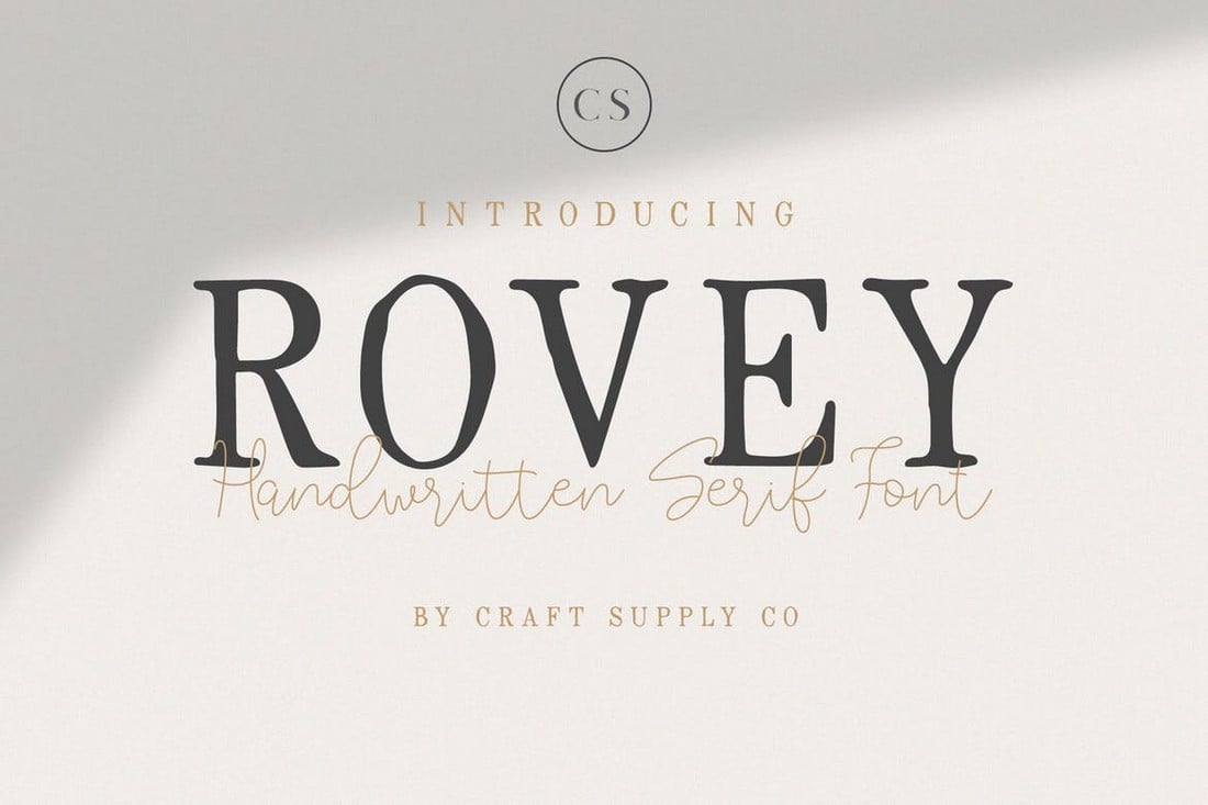 Rovey - Handwritten Serif Font