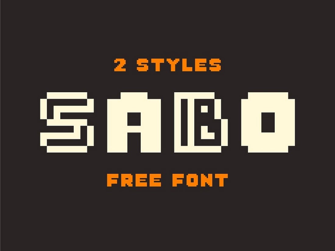 Sabo - Free Pixel Art Fonts