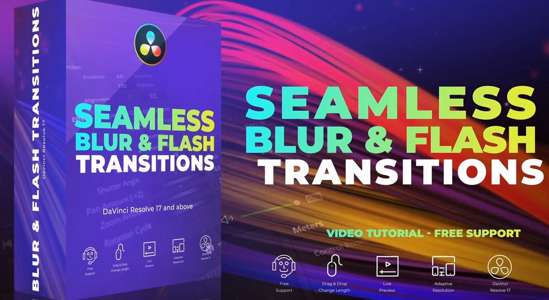 Seamless Blur & Flash Transitions for Davinci Resolve