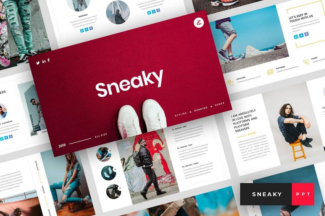 Sneaky - Sneakers PowerPoint Template