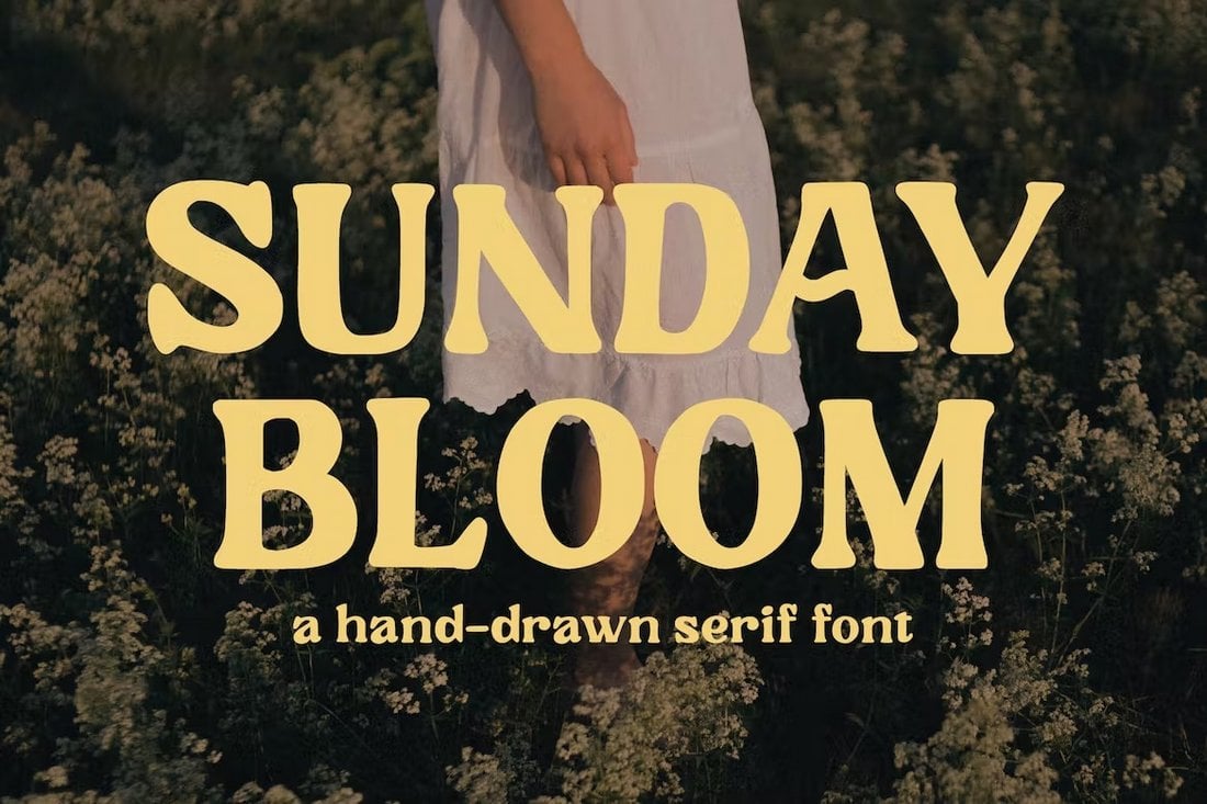 Sunday Bloom - Hand-Drawn Rustic Serif Font