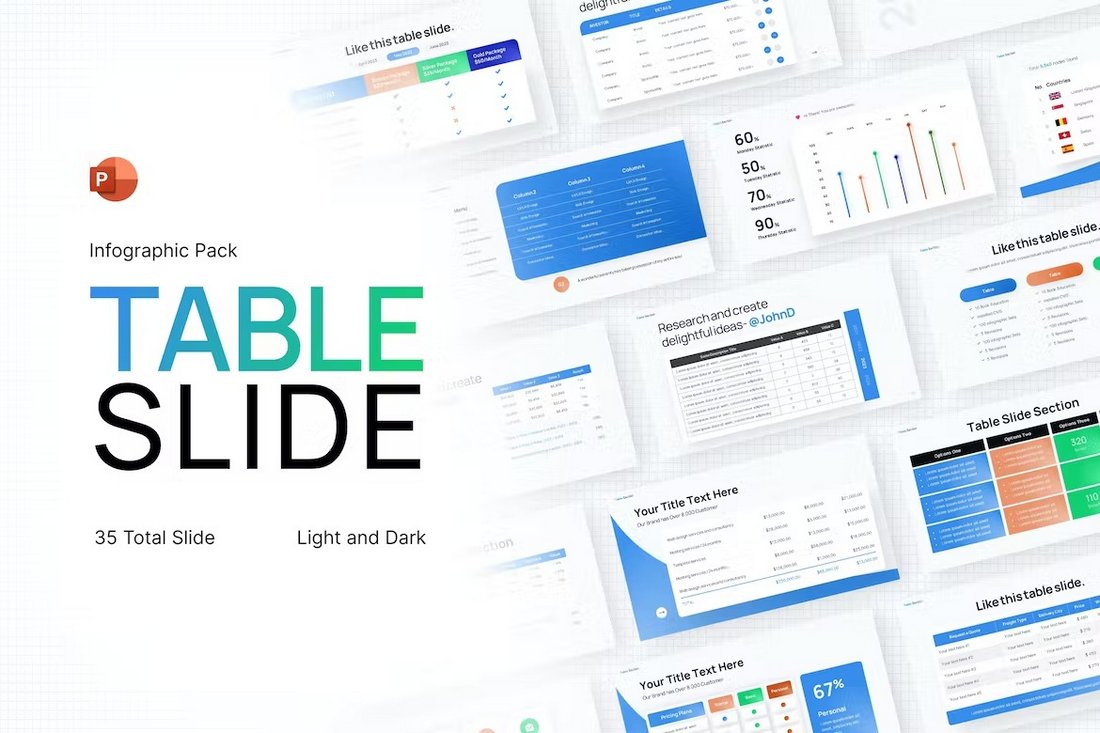 Table Slide - Business Infographic PowerPoint Template