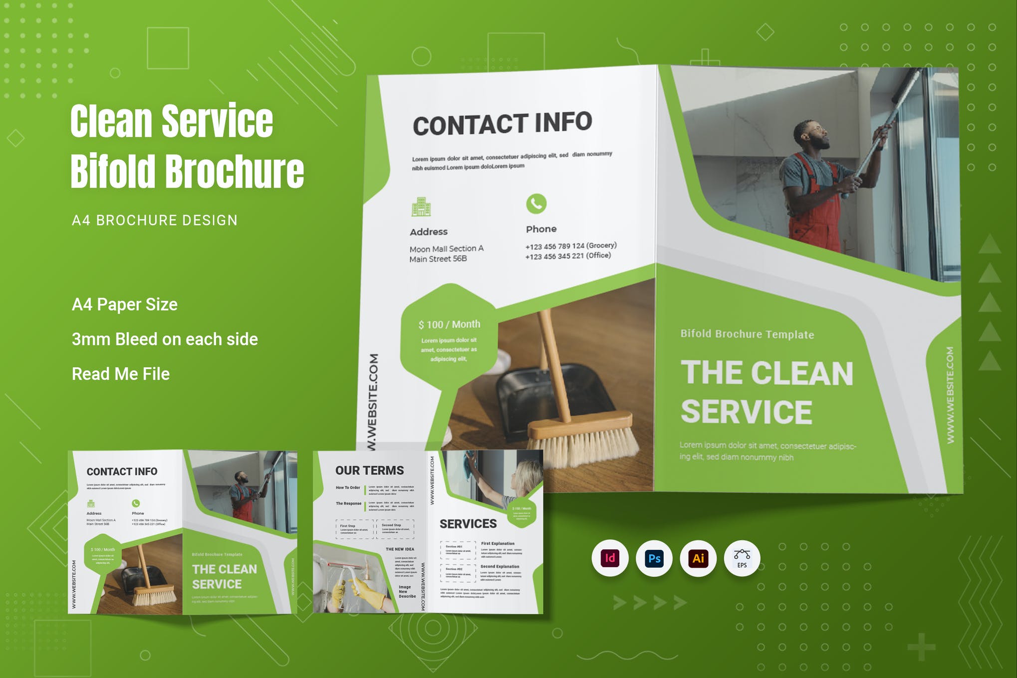 The Clean Service Bifold Brochure