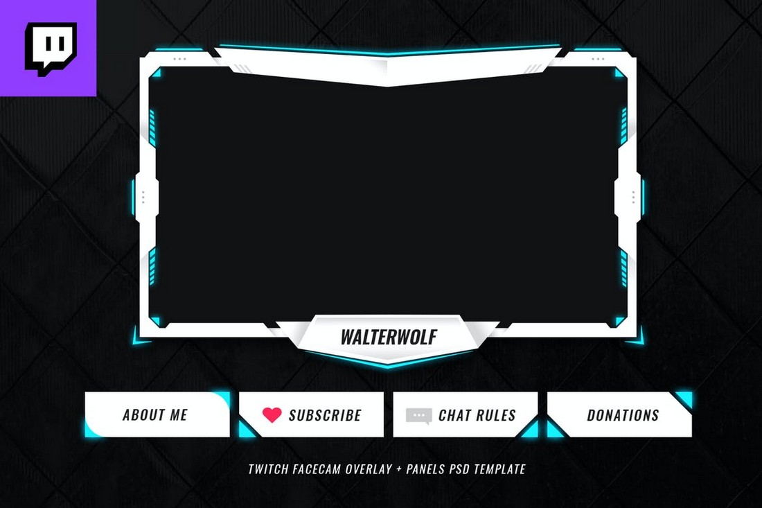 Twitch Overlay Template for eSports Teams