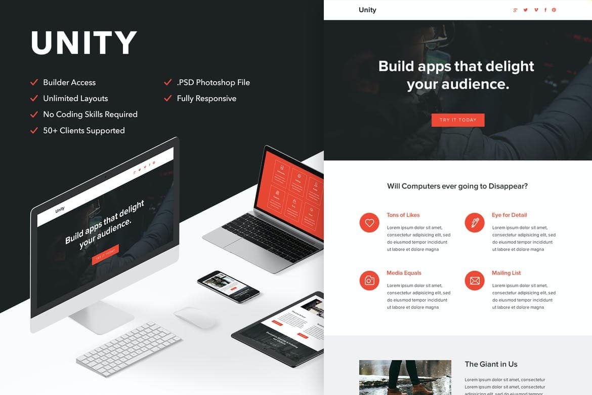 Unity - Simple & Clean Email Newsletter Template
