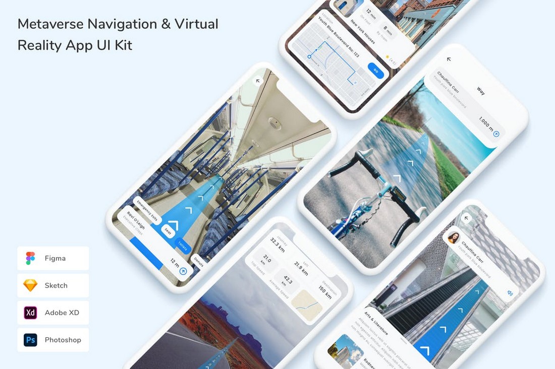 Virtual Reality App UI Kit for Adobe XD