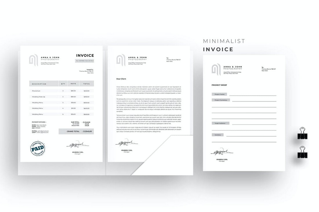Word Invoice & Stationery Templates