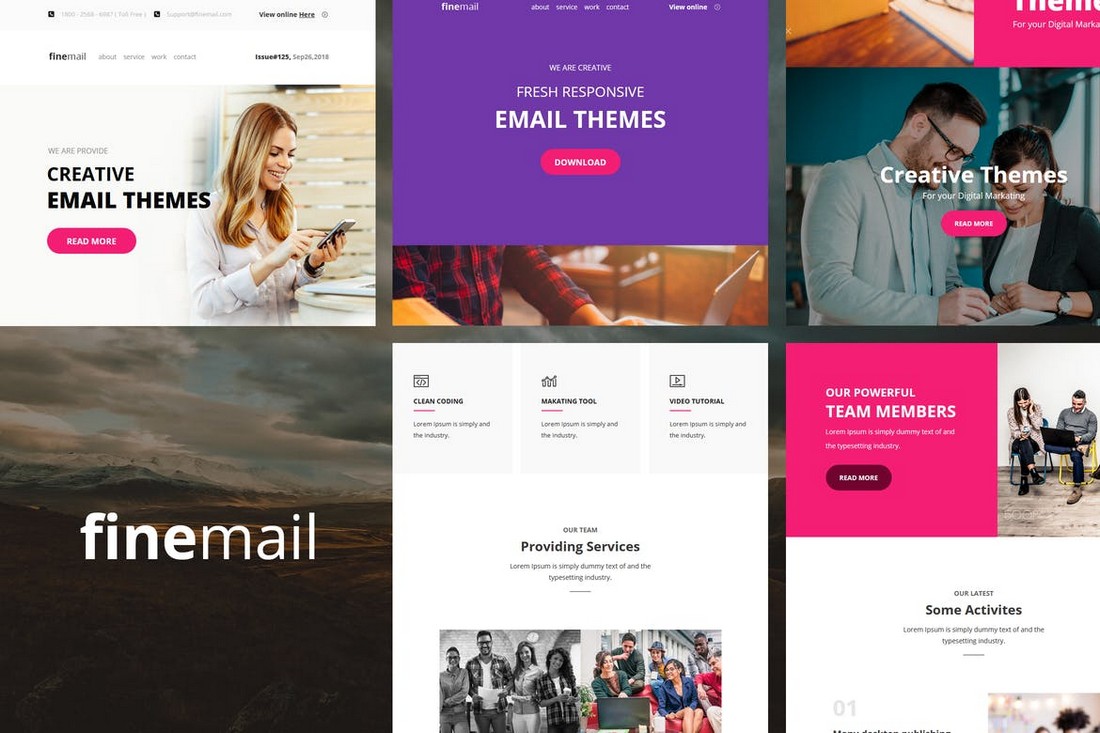 finemail - 60+ Modules E-mail Templates