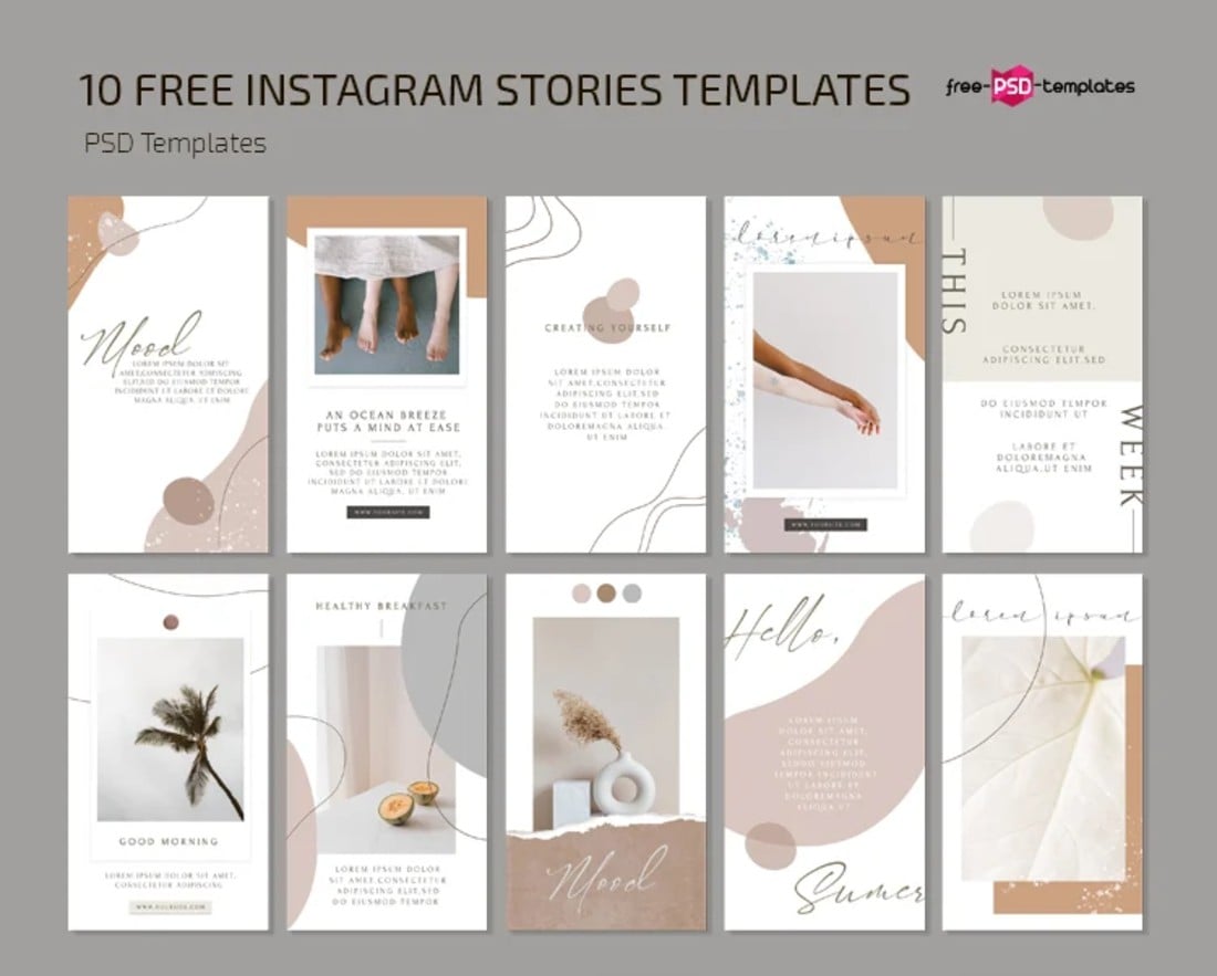 10 Free Clean Instagram Story Templates