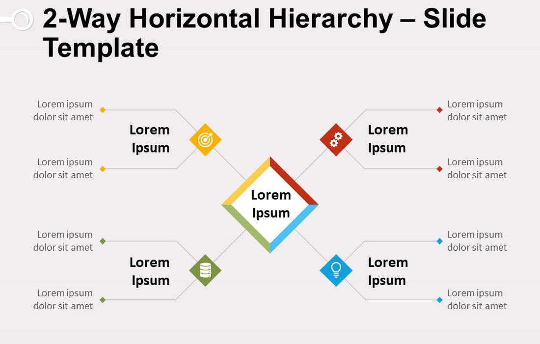 2-Way Horizontal Hierarchy for PowerPoint