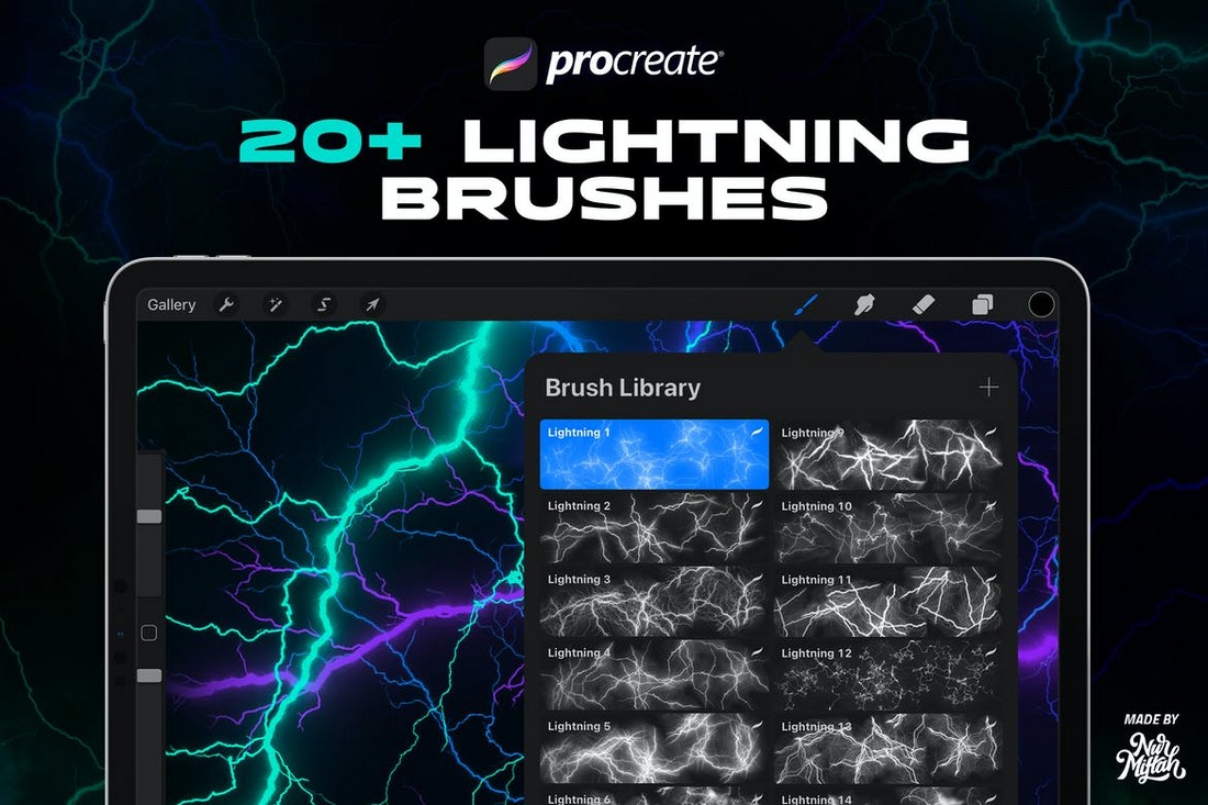 20+ Procreate Lightning Brushes