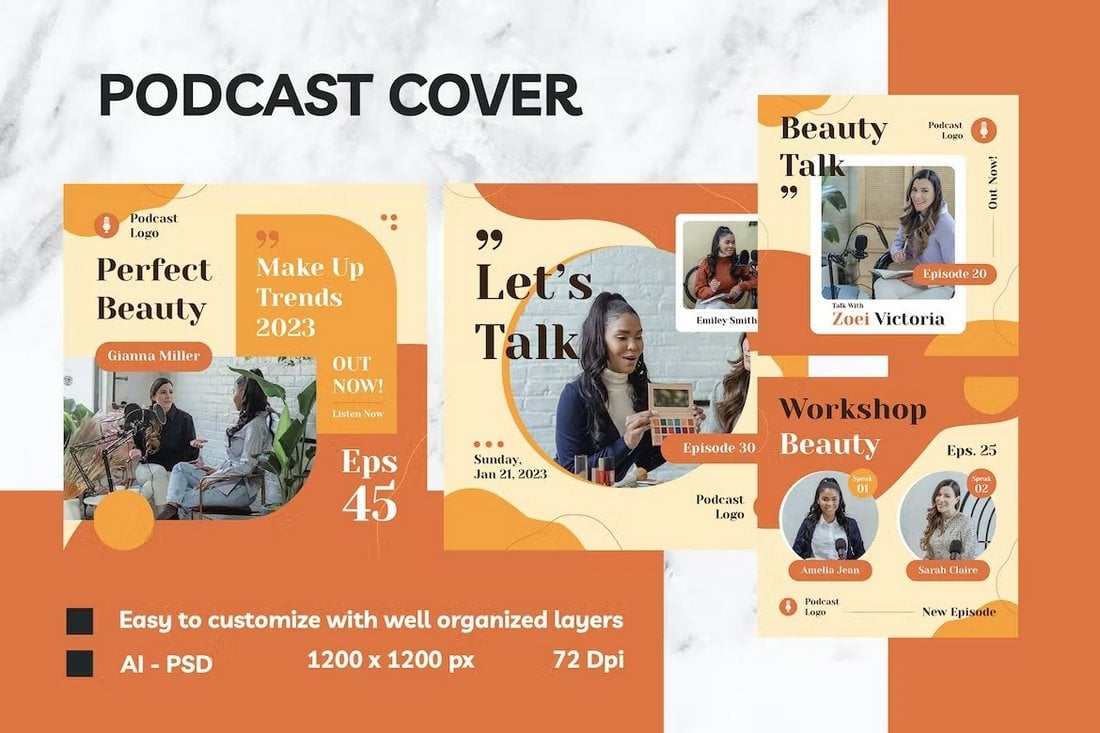 Beauty & Lifestyle Podcast Cover Art Templates