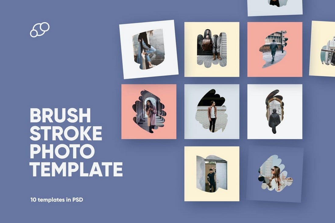Brush Stroke Photo Frame Instagram Templates