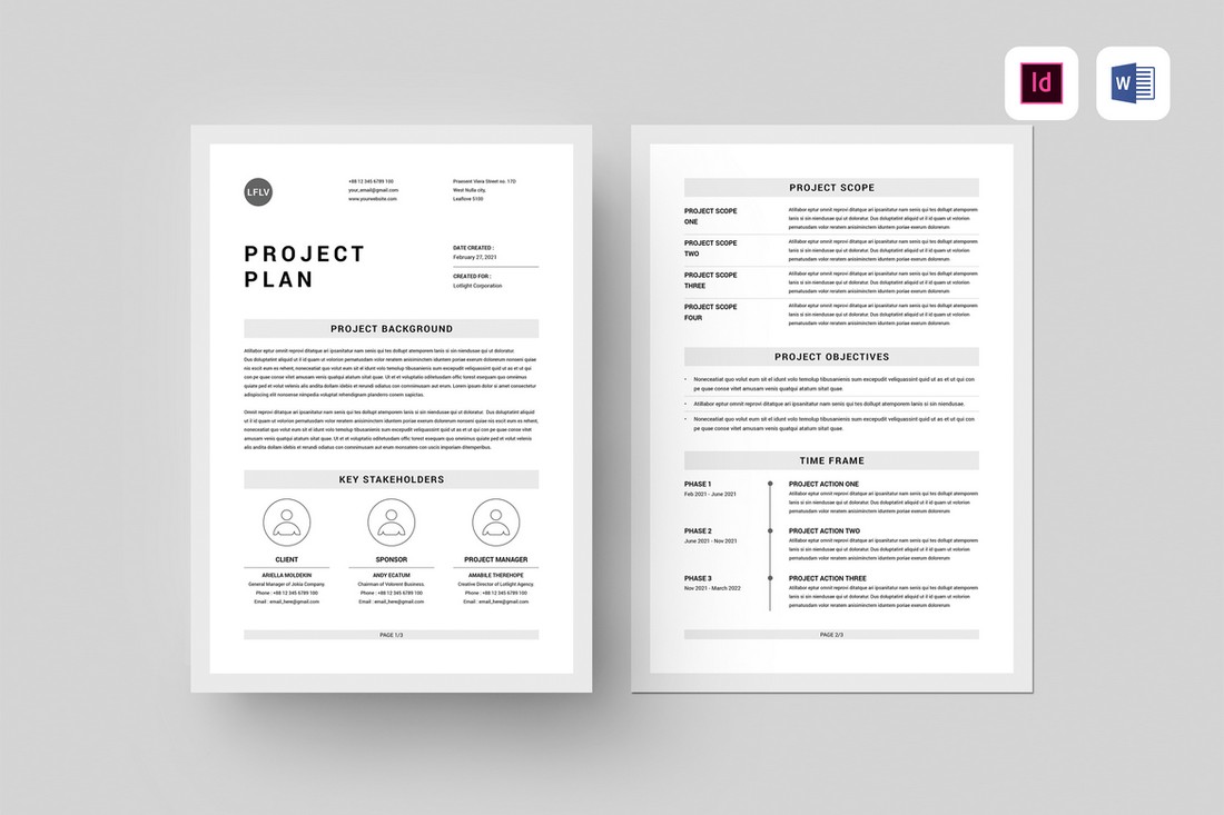 Business Project Plan Template for Word