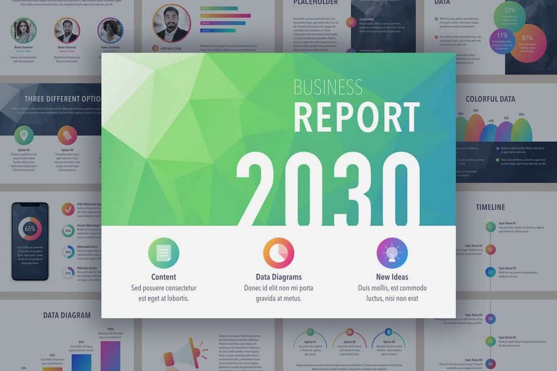 Business Report Colorite PowerPoint Template
