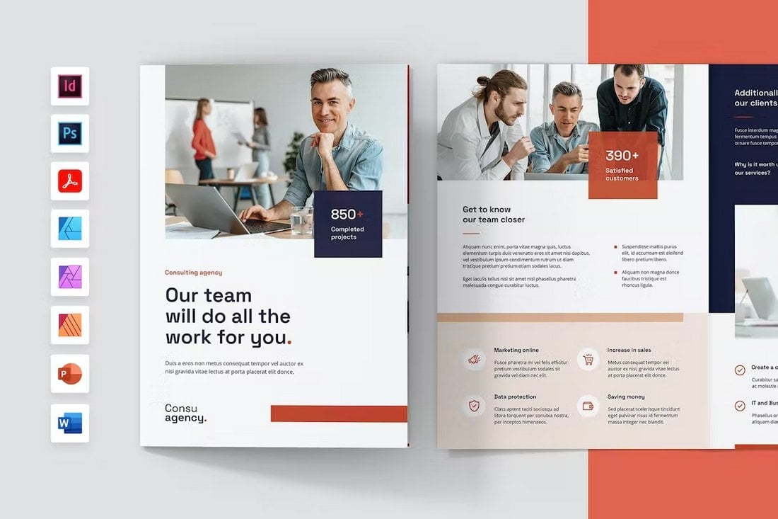 Consulting Agency Brochure Bi-Fold Template