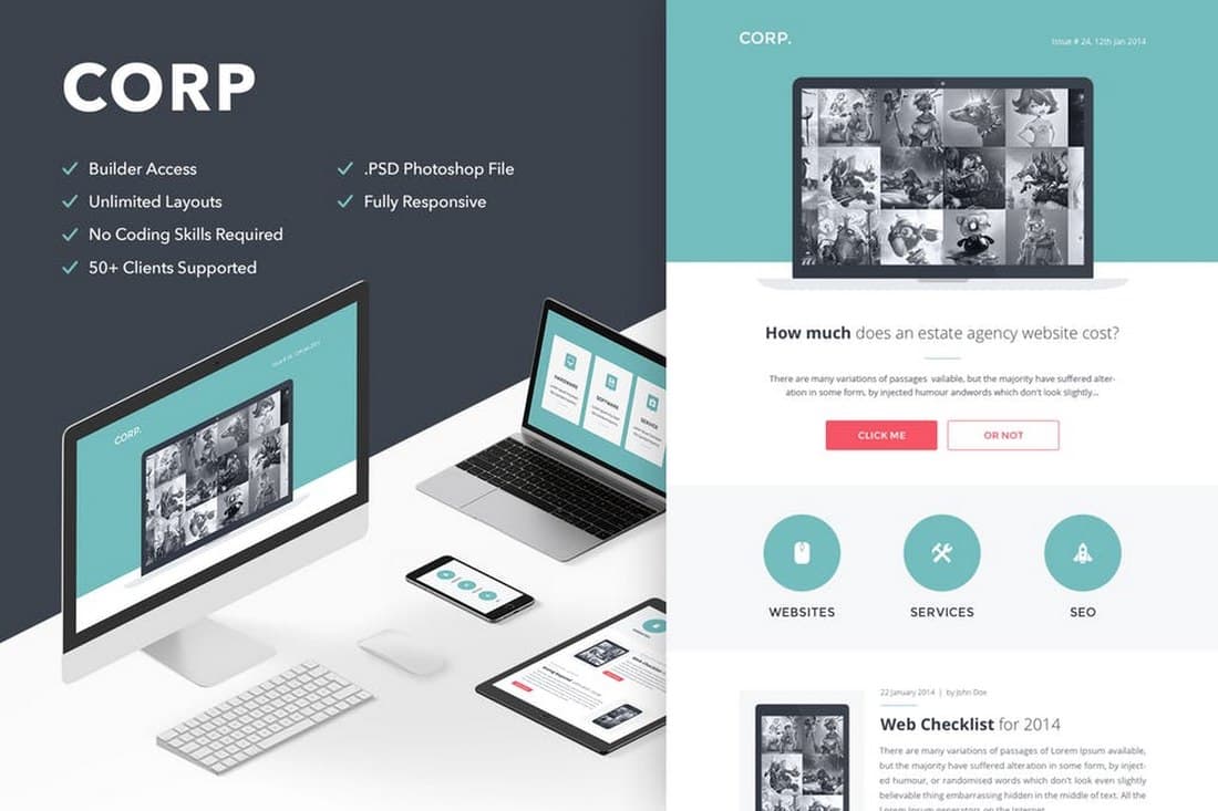 Corp - Business Email Newsletter Template