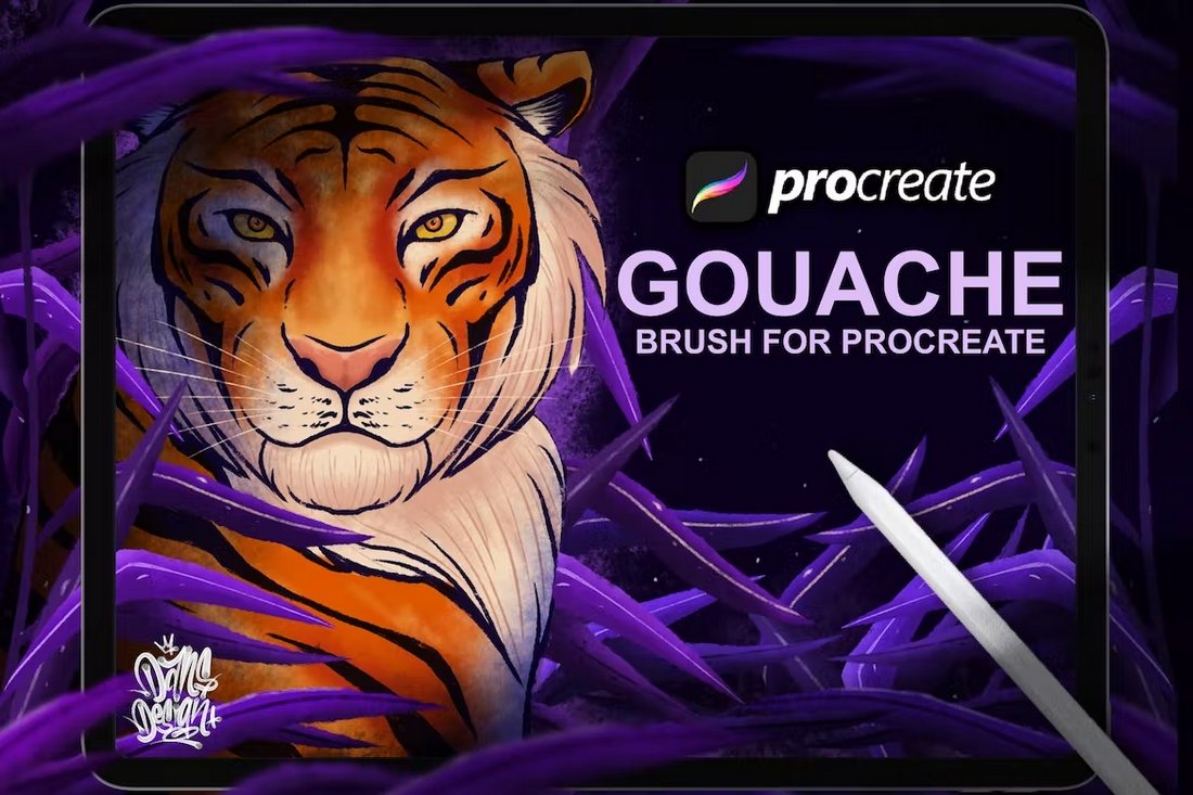 Dansdesign Gouache Brushes for Procreate