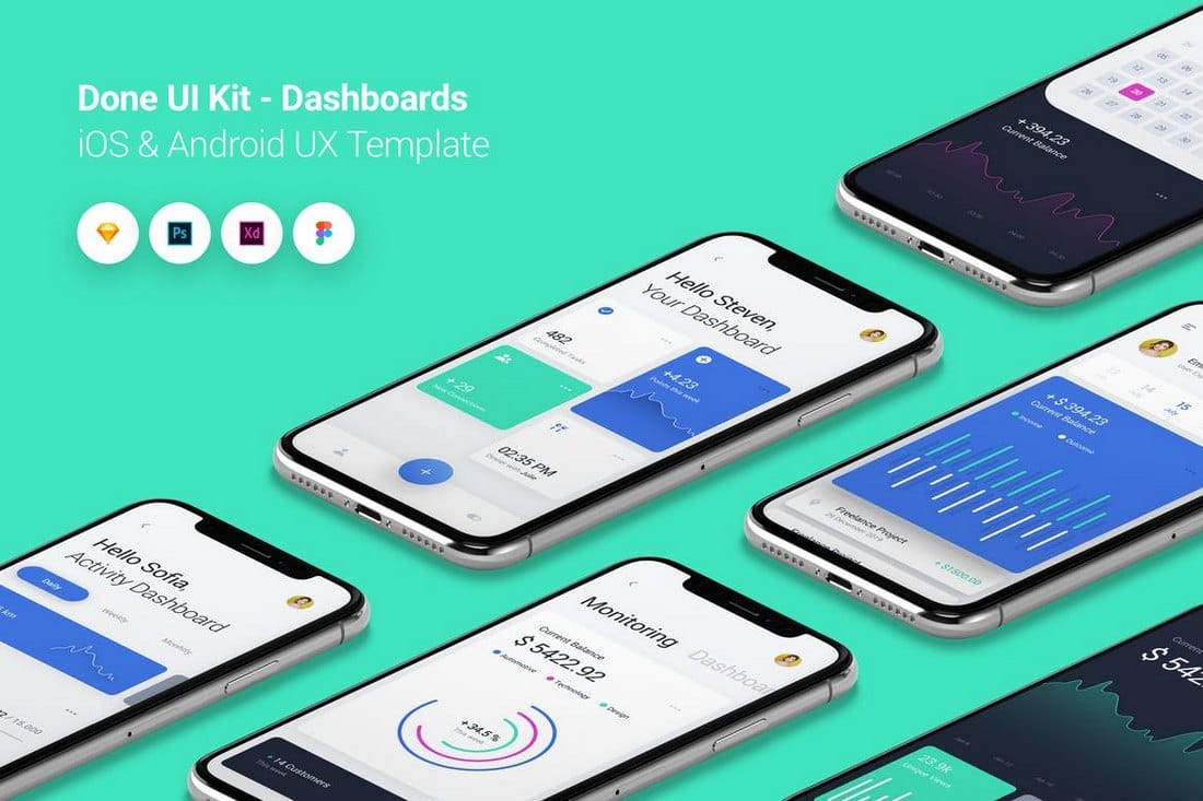 Dashboard - Done UI Kit iOS & Android Templates