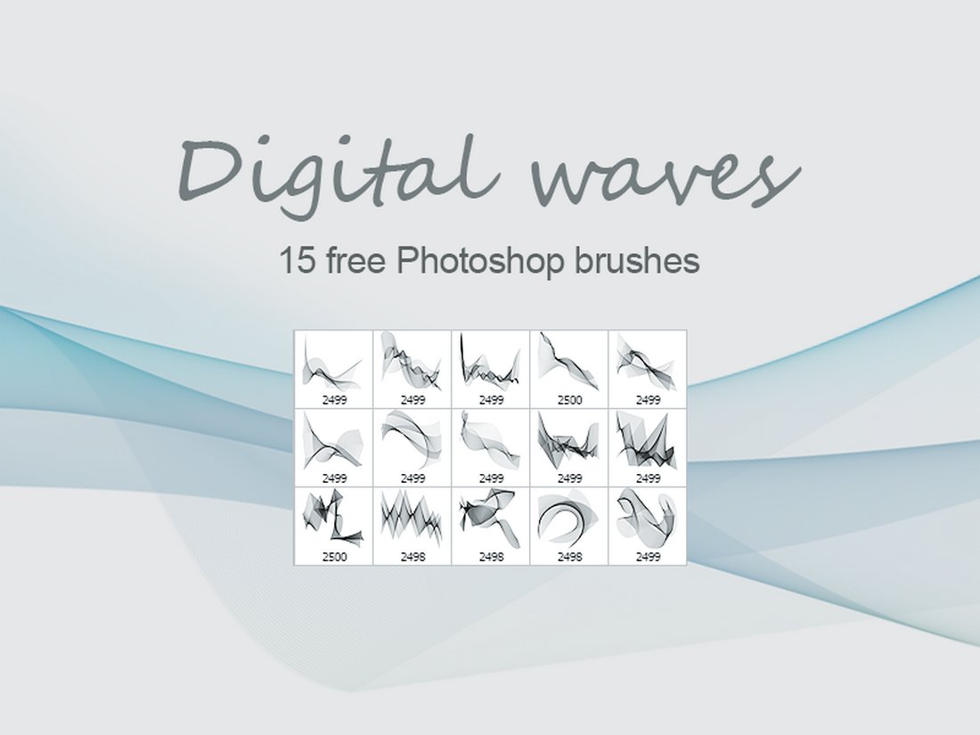 Digital Waves - Free PhotoShop brushes
