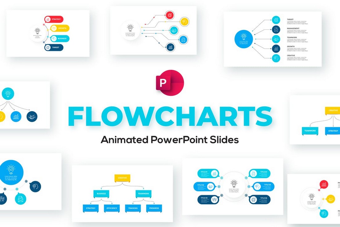 Flowcharts - Animated PowerPoint Templates