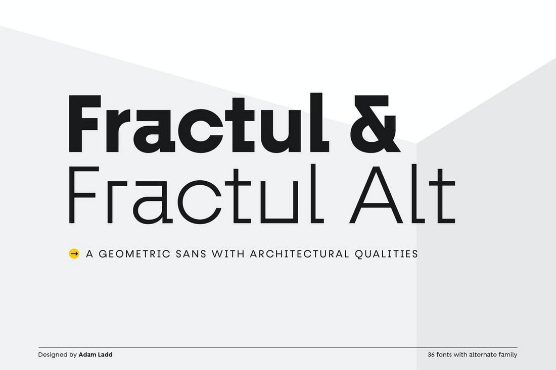 Fractul - Geometric Sans Font Family