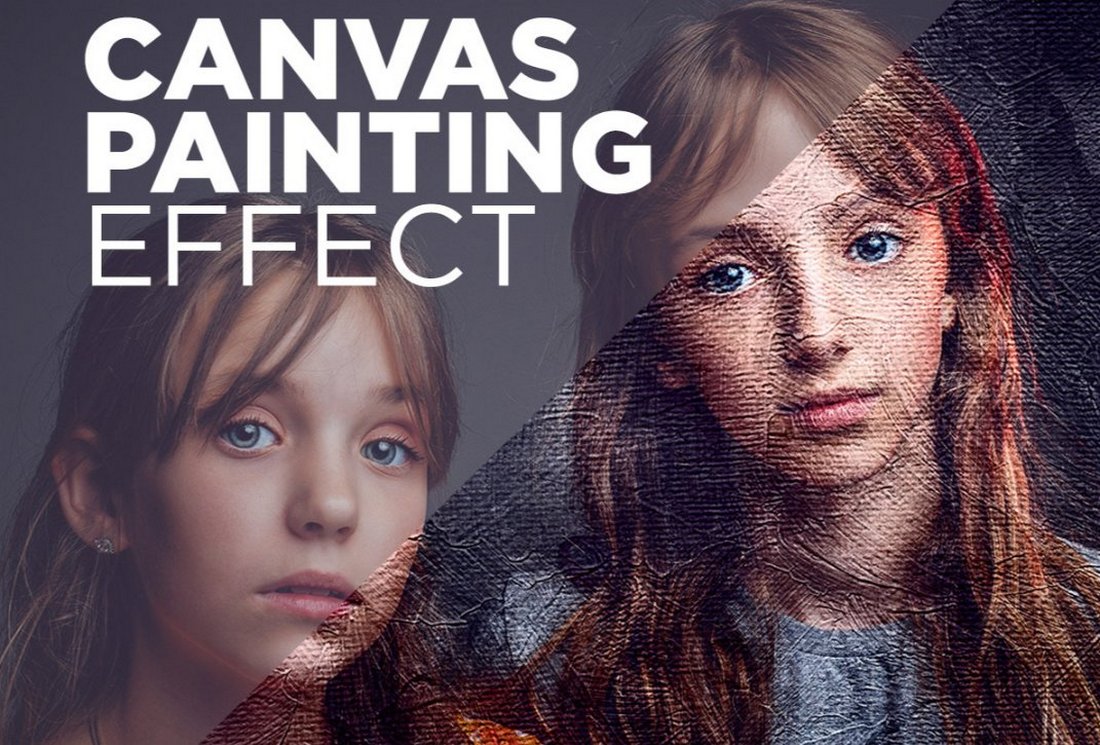 Free Canvas Painting Photoshop Action
