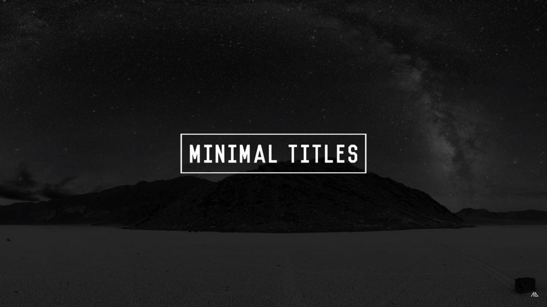 Free Minimal After Effects Minimal Title Animations
