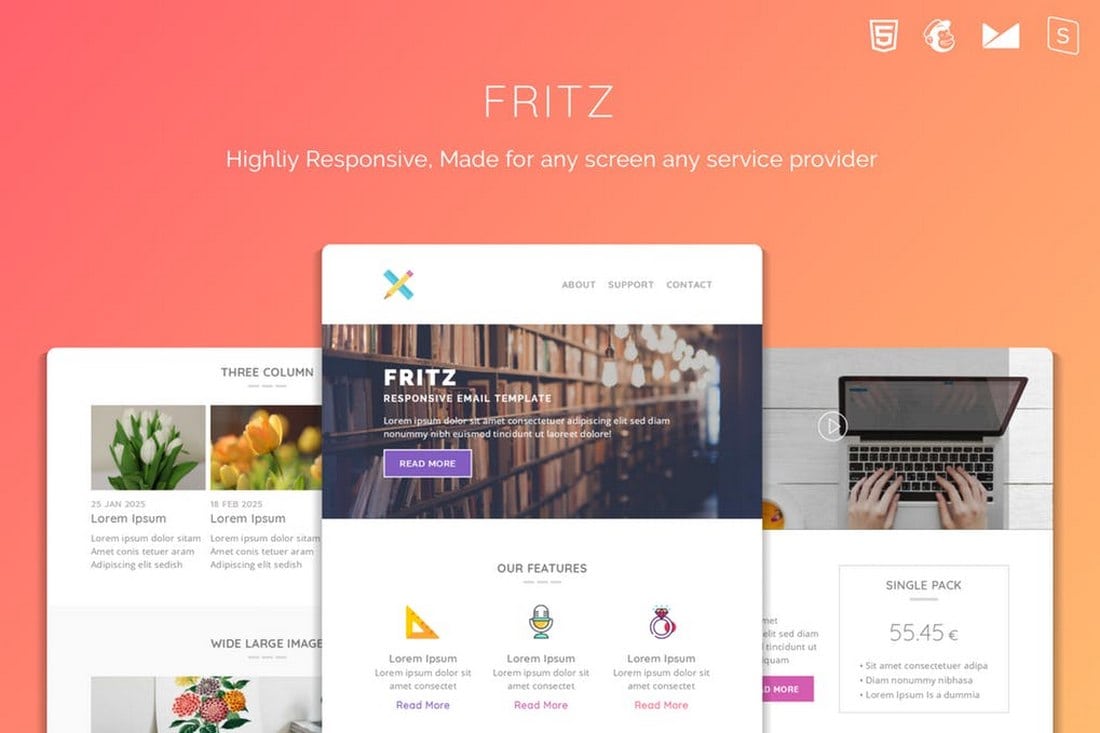 Fritz - Responsive Multipurpose Email Template