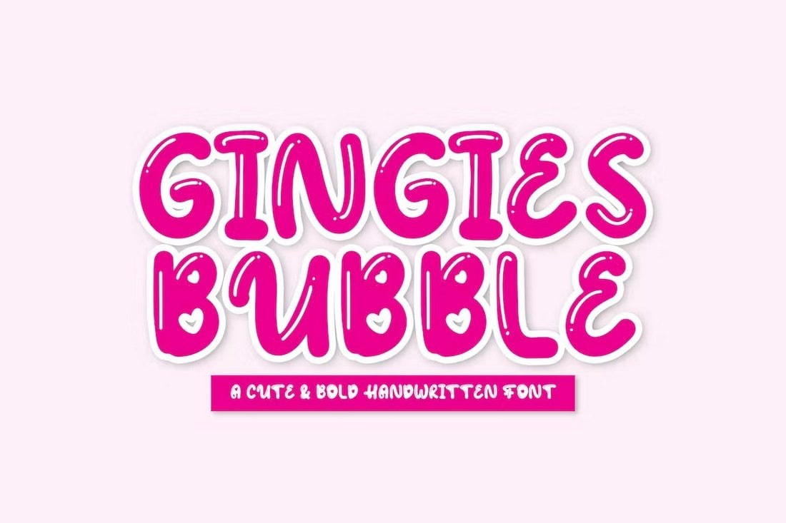 Gingies Bubble - Cute Handwritten Font